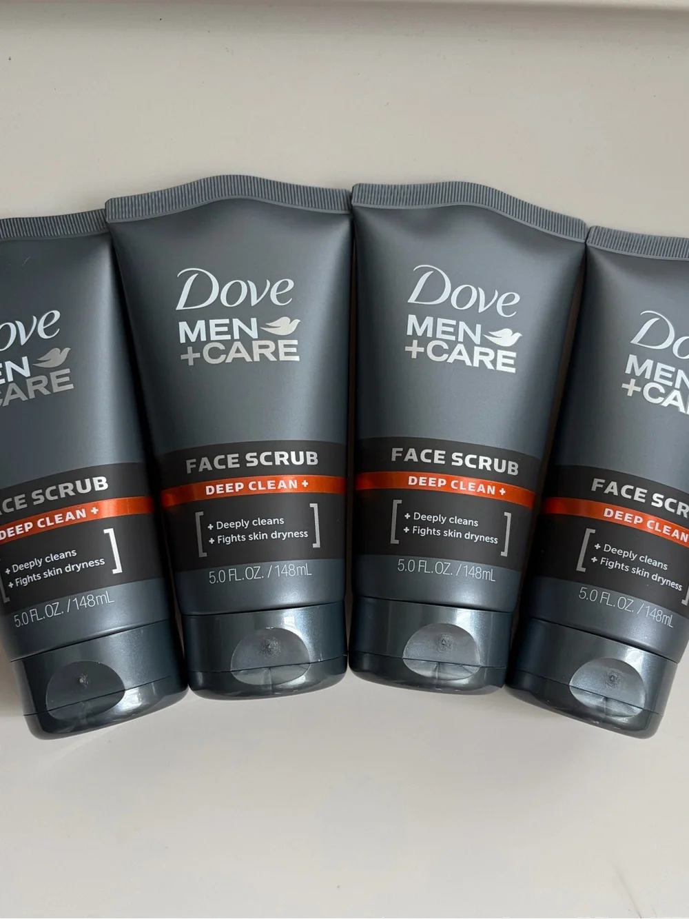 4-Pack Dove Men+Care Deep Clean Face Scrubs NEW 5oz Each Value Set